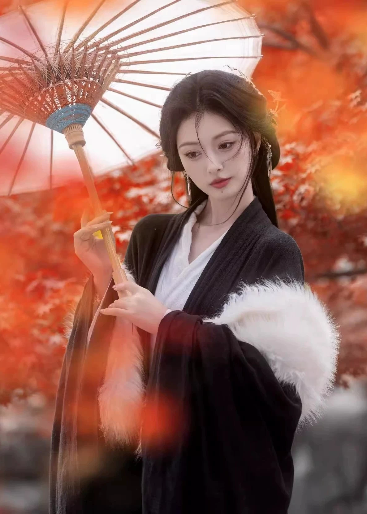 Women Han Dynasty Linen Daily Hanfu Two-Piece Set Plus Size | HANFUBAO