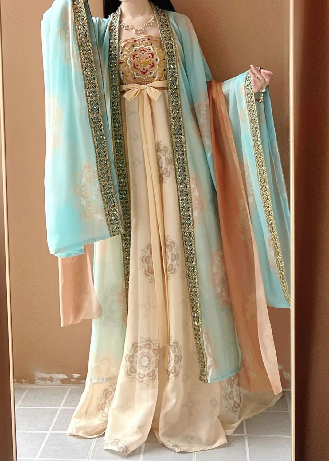 Women's Plus Size Chiffon 3-Piece Hanfu Set for Daily Wear | HANFUBAO