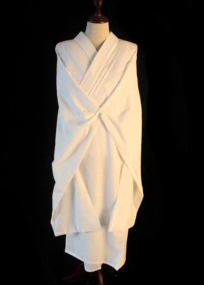 Unisex Linen Juban Kimono Undergarment Pure White 125cm | HANFUBAO