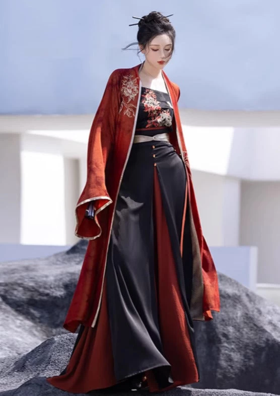 Women Modern Daily Hanfu 3-Piece Set Lab Cotton Blend | HANFUBAO