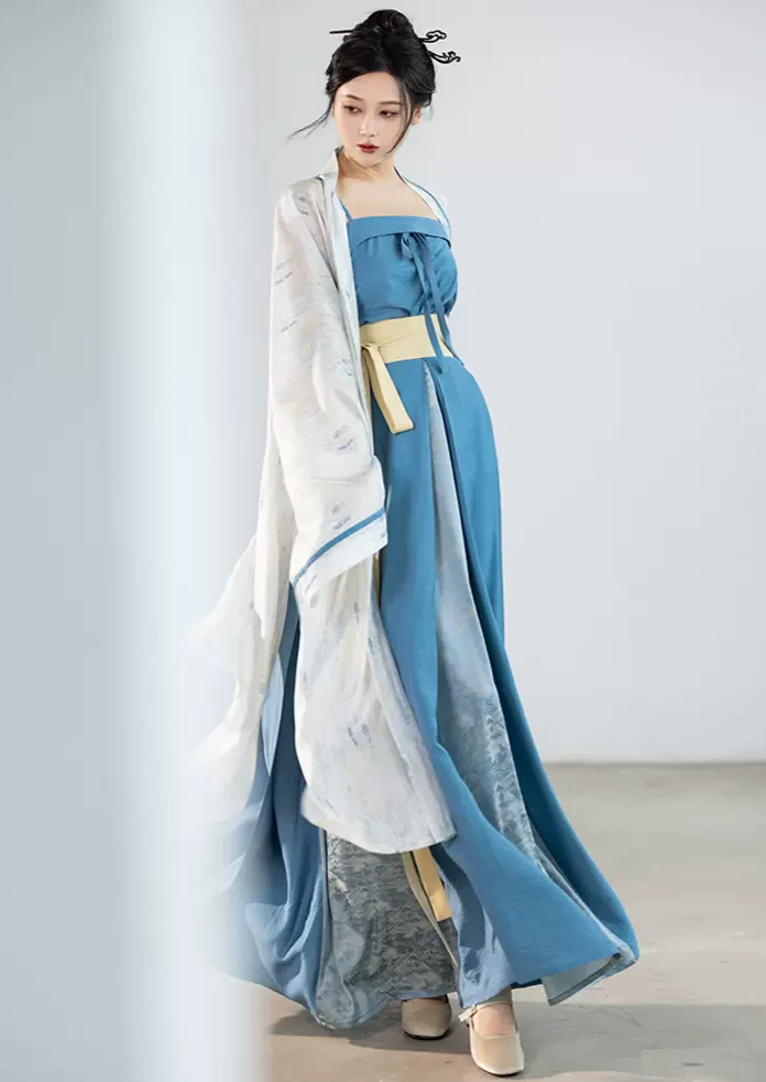 Women's Modern 3-Piece Daily Hanfu Set Qing Shan Zui| HANFUBAO