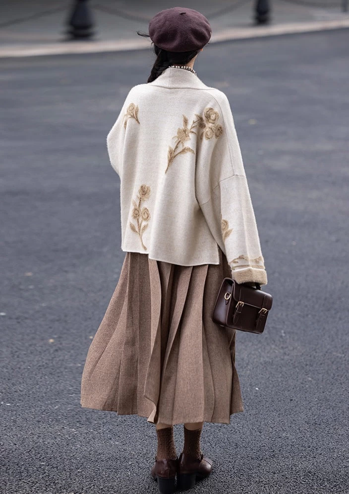 Women Daily Hanfu 3-Piece Set Rose Cocoa | HANFUBAO