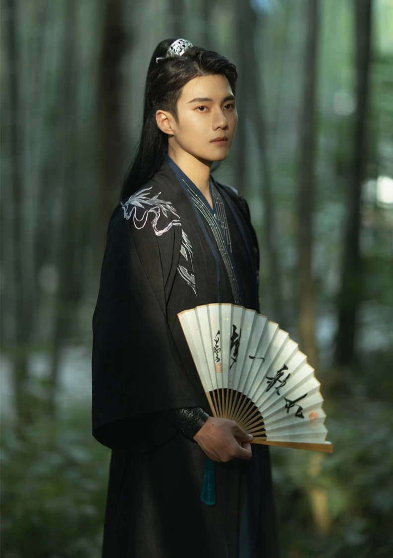 Unisex 6-Piece Winter Couple Hanfu Bamboo Embroidery Polyester| HANFUBAO