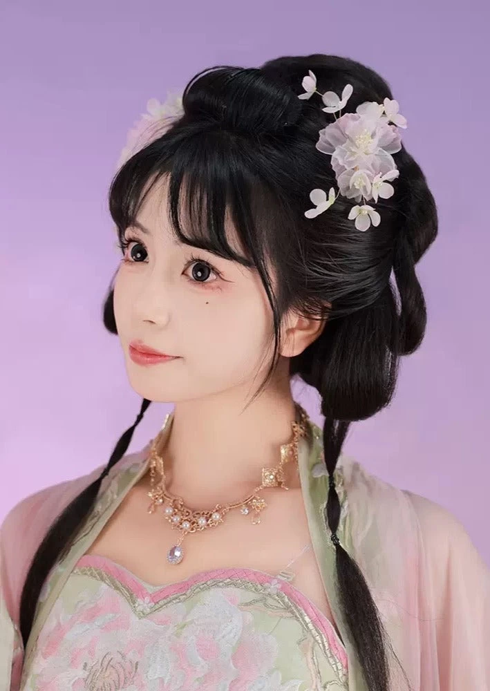 Women China Rose Yarn Flower Hair Clips for Hanfu Styling| HANFUBAO