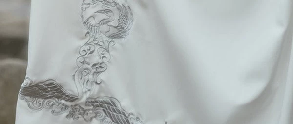 Men's Daily Hanfu Set White Crane Embroidery Yarn  Plus Size | HANFUBAO