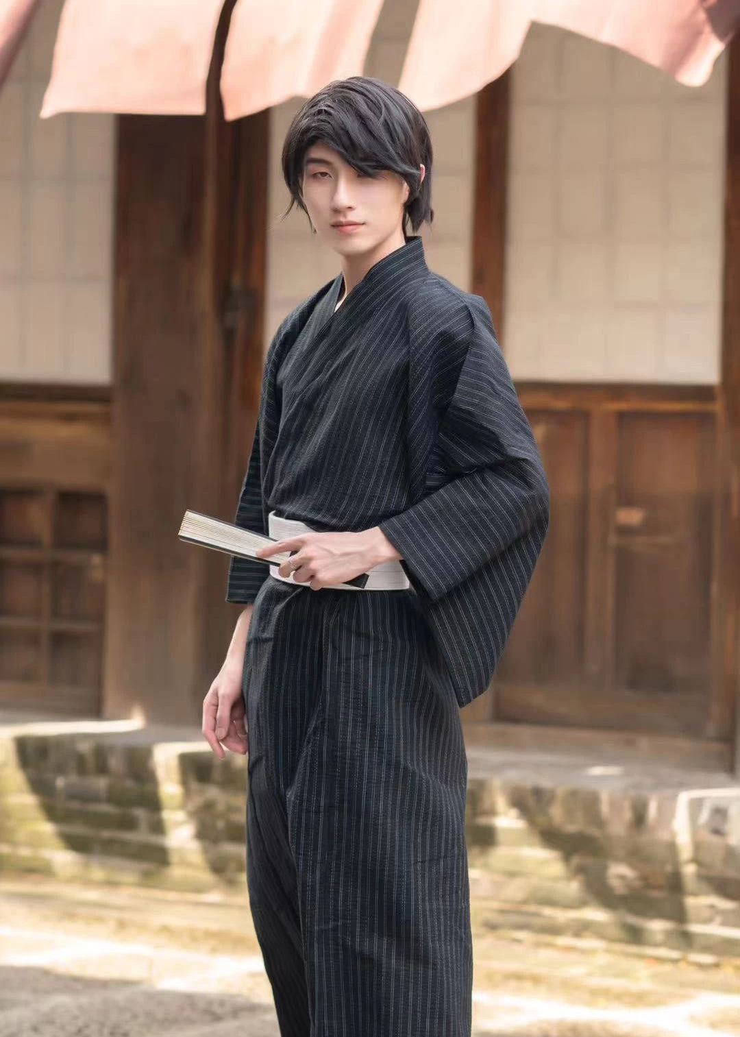 Unisex Modern Hanfu 2-Piece Kimono Set for Daily Events Linen-Cotton | HANFUBAO