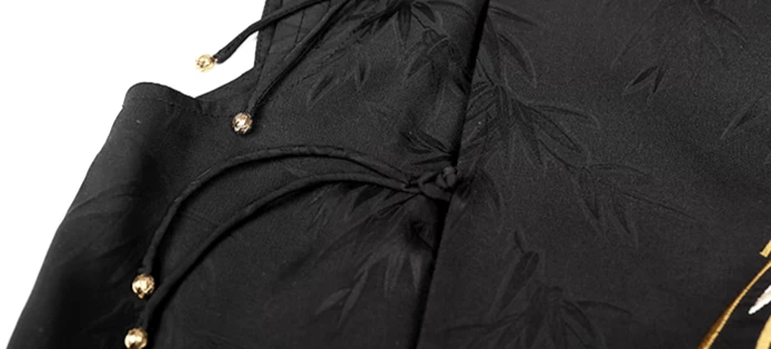 Women Modern Hanfu Top Bamboo Pattern | HANFUBAO  Lab Silk Daily Wear