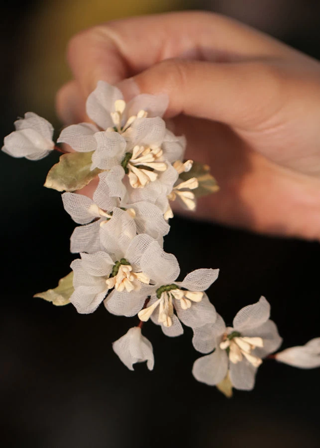 Chinese Hanfu Gardenia Yarn Flower Clip Pin 8 Colors 9cm| HANFUBAO