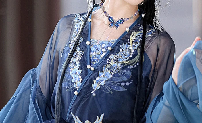 Women’s 5-Piece Dragon Embroidered Daily Hanfu Set | HANFUBAO