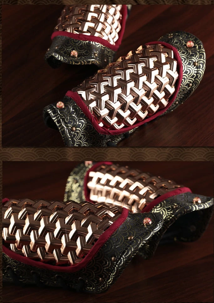 Unisex Ming Dynasty Hanfu Faux Leather & Iron Wrist Bracers Armor Skirt| HANFUBAO