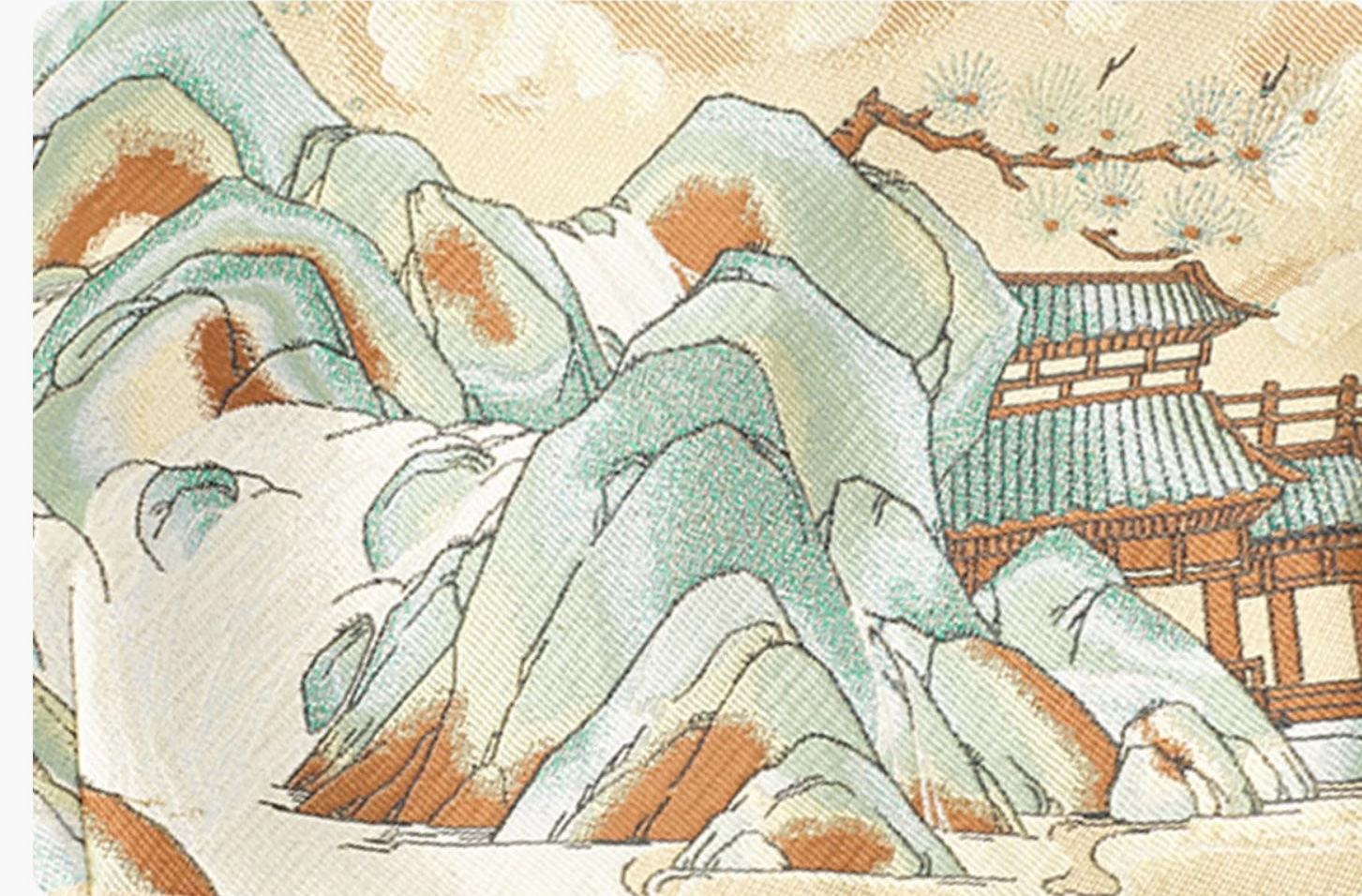 Women Modern Hanfu 2-Piece Set Qing Shan Print | HANFUBAO