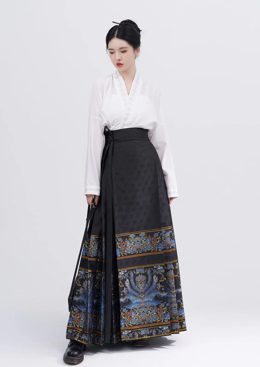 Women Modern Daily Hanfu 2-Piece Set, Dian Cui Embroidery | HANFUBAO