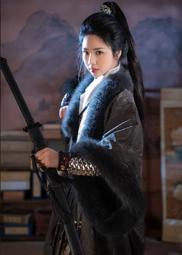 Unisex Daily Hanfu Flying Fish Embroidered Cloak Outerwear | HANFUBAO