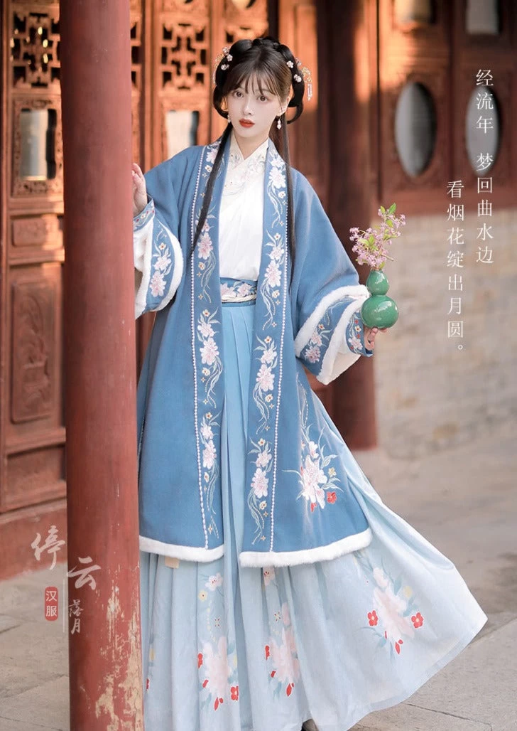 Women's Modern Song Dynasty Hanfu Set Phoenix Embroidery 6m Hem| HANFUBAO
