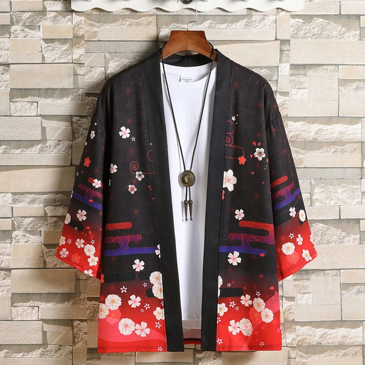 Unisex Daily Hanfu Kimono Robe, Plus Size, Multi-Color Cotton Blend | HANFUBAO