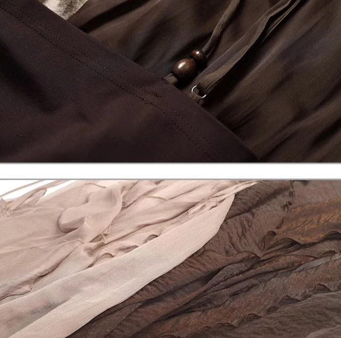 Women Modern Daily Hanfu 2-Piece Oakleaf Butterfly Cotton Set | HANFUBAO