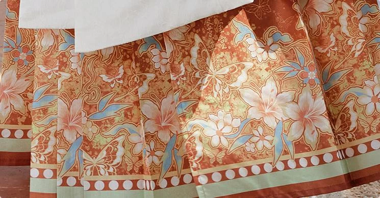 Women’s 3-Piece Floral Butterfly Embroidered Yarn Hanfu Set|HANFUBAO