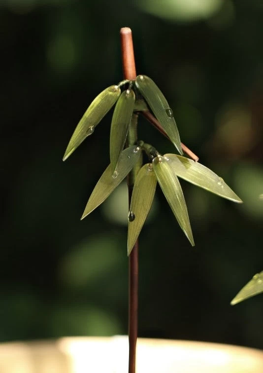 Unisex Bamboo Leaf Green Hairpin for Hanfu Daily Wear, Shrinky Dinks/Bamboo | HANFUBAO