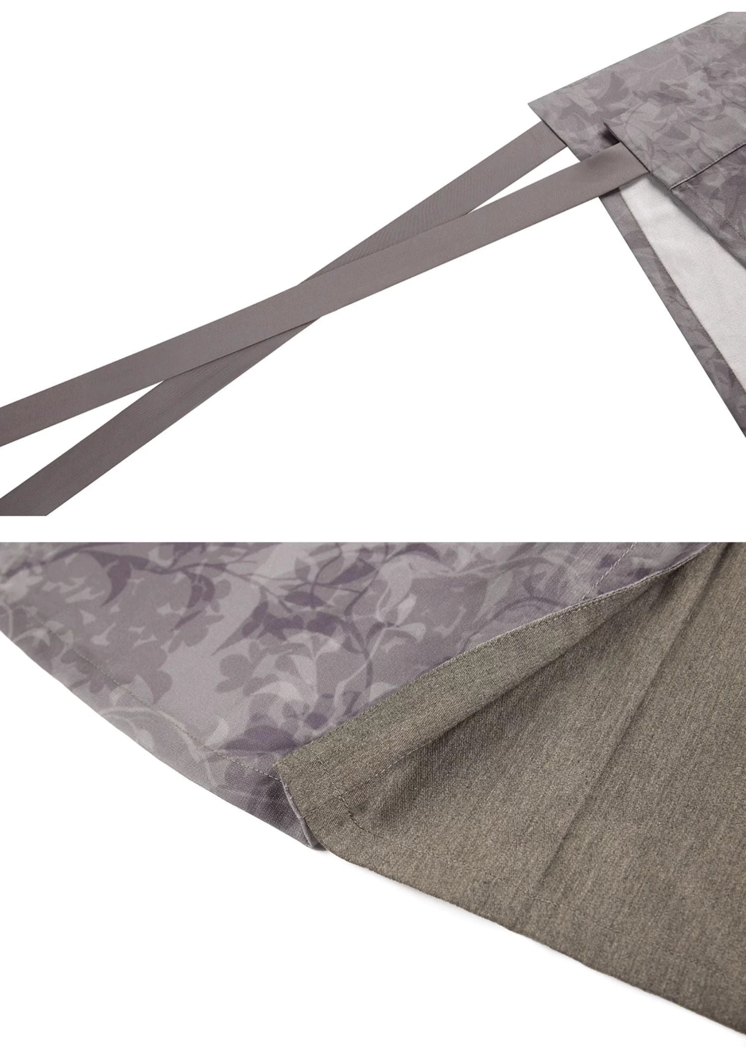 Women Modern Hanfu Cotton Blend Skirt Set Blue Floral Plus Size | HANFUBAO