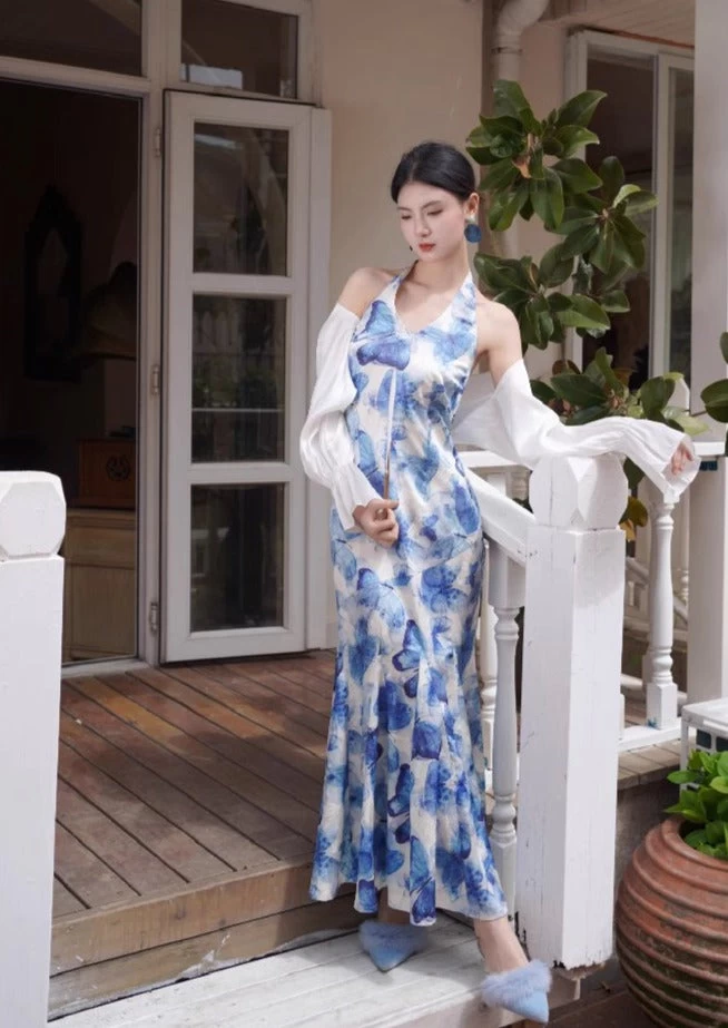 Women Irises 6-Color Qipao Coverup, Breathable Daily Hanfu One Size | HANFUBAO