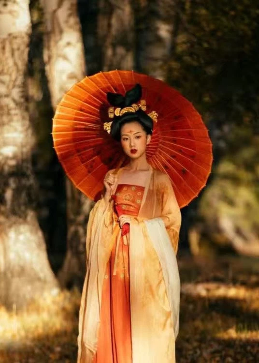 Women Modern Daily Hanfu Plus Size Chiffon 3-Piece Set | HANFUBAO