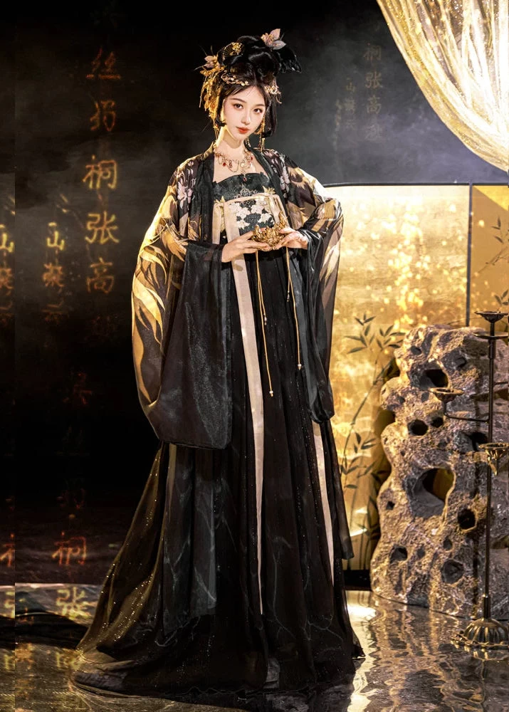 Unisex 3-Piece Plus Size Couple Hanfu Chiffon Daily Cosplay Set | HANFUBAO