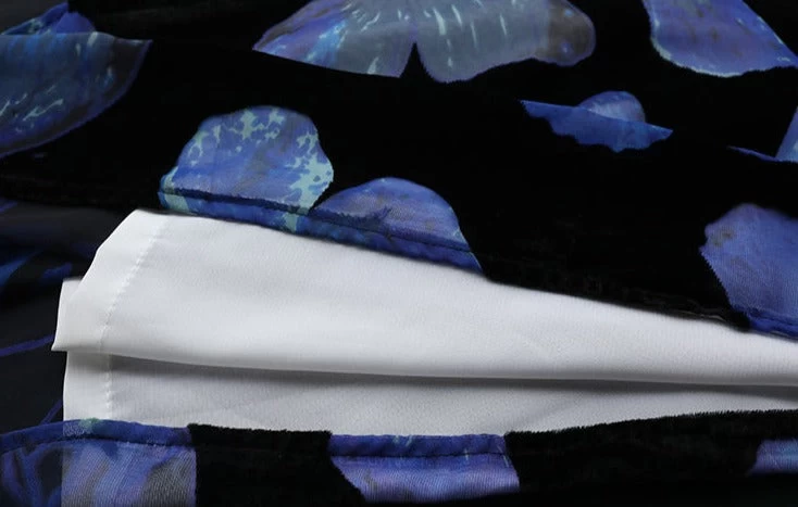 Women Velvet Qipao Dress High Slit Daily Hanfu Plus Size | HANFUBAO