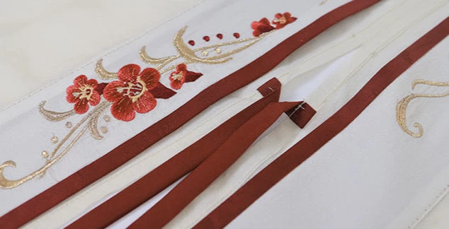 Women's Daily Hanfu 3-Piece Set Crimson Tencel Blend Plus Size | HANFUBAO