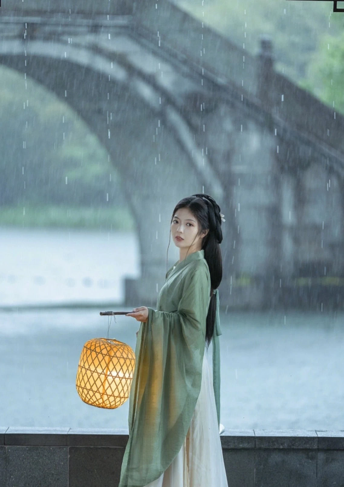 Women’s 4-Piece Chiffon Hanfu Set, Flowing Skirt Daily Wear Plus Size | HANFUBAO