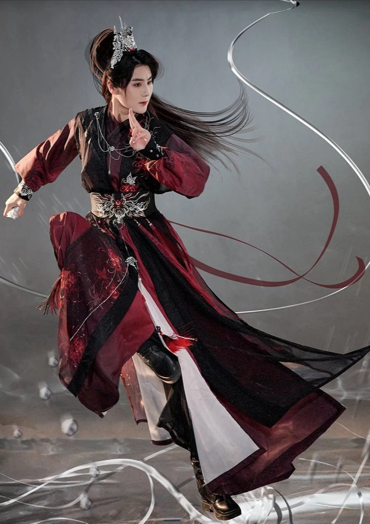 Unisex 4-Piece Daily Hanfu Set Chiffon Plus Size | HANFUBAO