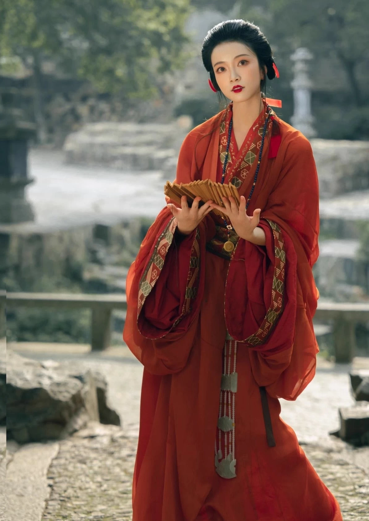 Unisex Warring States Period Hanfu Robe Set for Festivals Cosplay, Plus Size | HANFUBAO