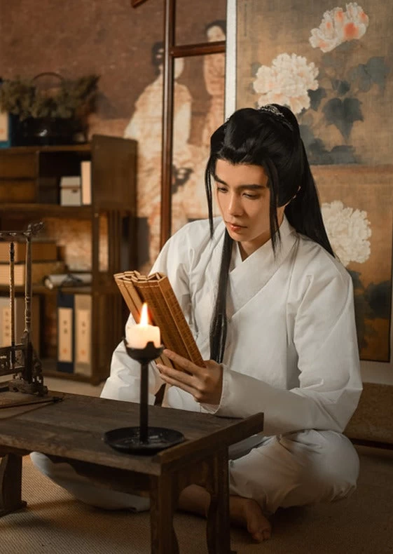 Male/Unisex Hanfu Inner Shirt & Pants Soft Rayon Blend Daily Wear|HANFUBAO