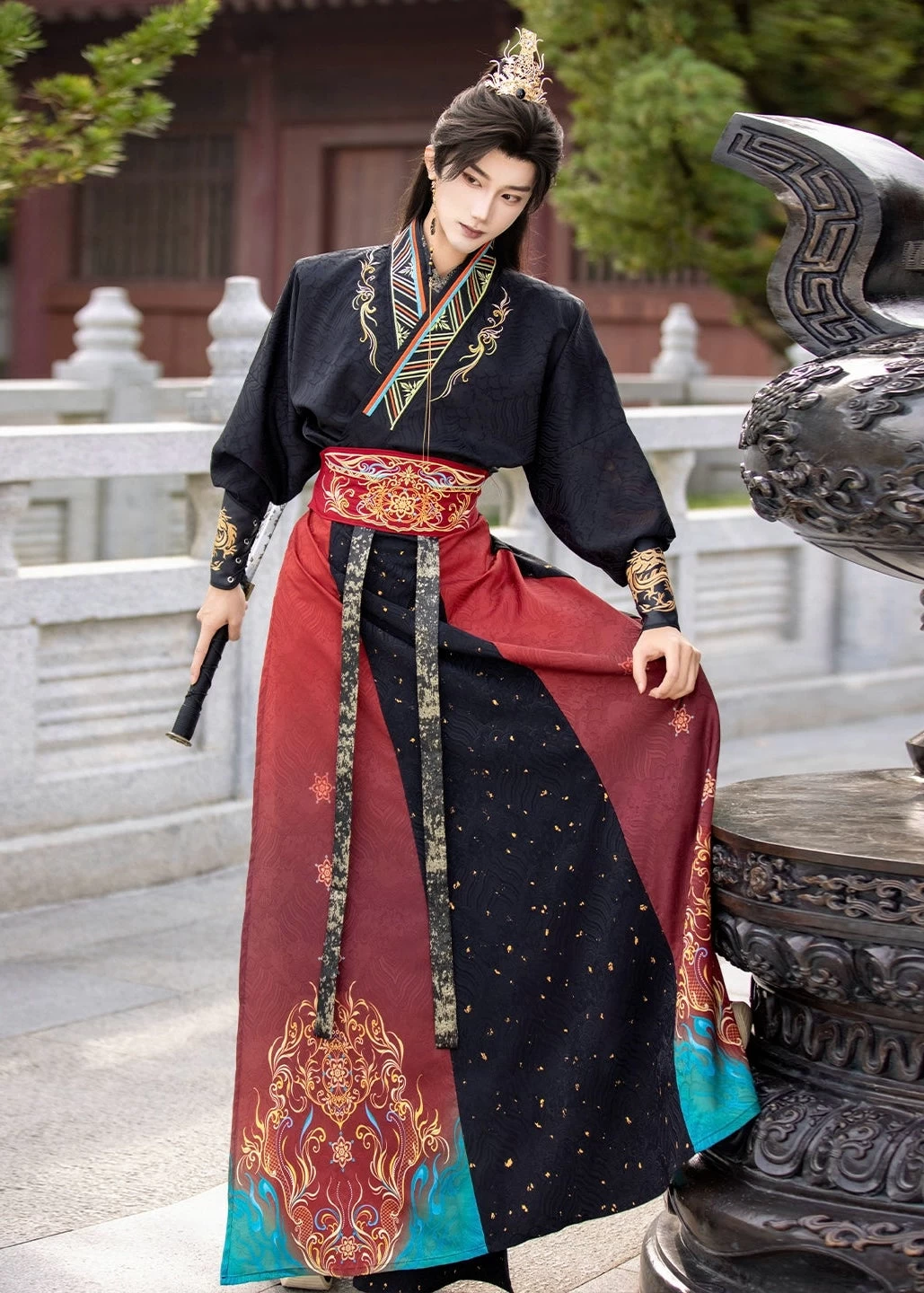 Unisex 6-Piece Couple Song Dynasty Daily Hanfu Set, Plus Size | HANFUBAO