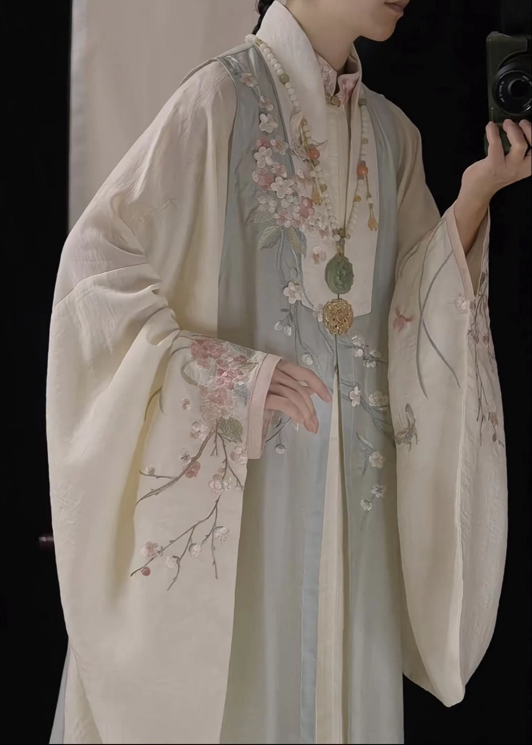 Women Plus Size Modern Hanfu 3-Piece  Set Plum Shadow | HANFUBAO