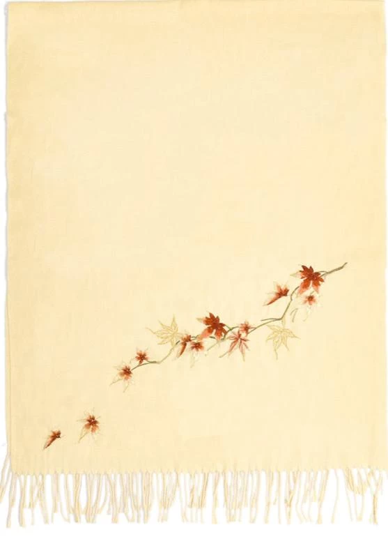 Unisex Modern Daily Hanfu Scarf 5-Color Ginkgo Print | HANFUBAO