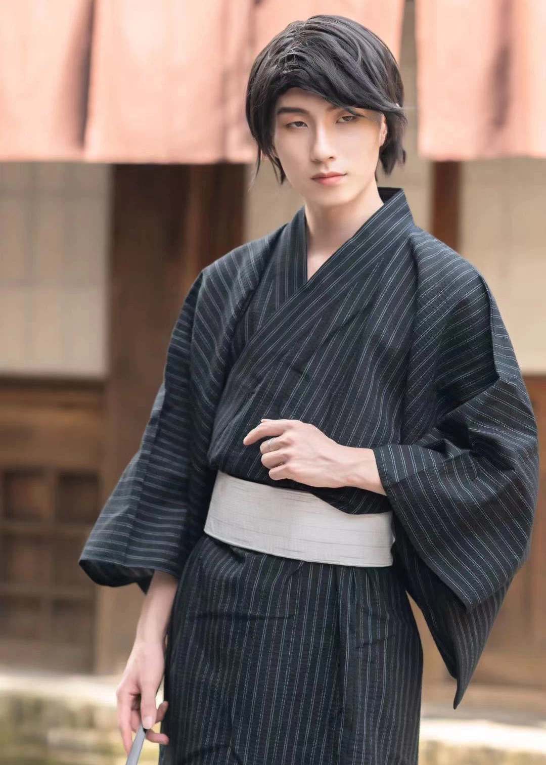 Unisex Modern Hanfu 2-Piece Kimono Set for Daily Events Linen-Cotton | HANFUBAO