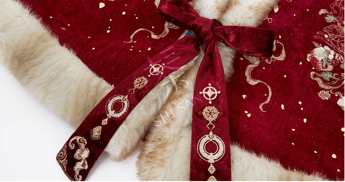 Women Modern Hanfu Silk-Blend 4-Piece Star Embroidery Blue | HANFUBAO