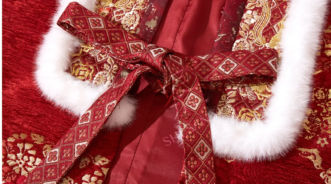 Women 4-Piece 2026 New Year Golden Horse Embroidered Hanfu Set| HANFUBAO