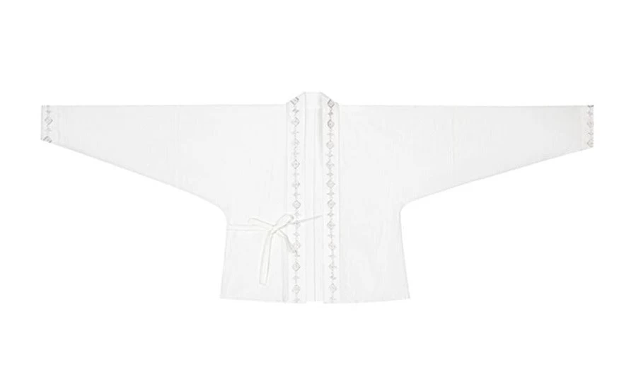 Women Modern Hanfu Wrap Blouse White Daily Wear Lightweight Fabric | HANFUBAO