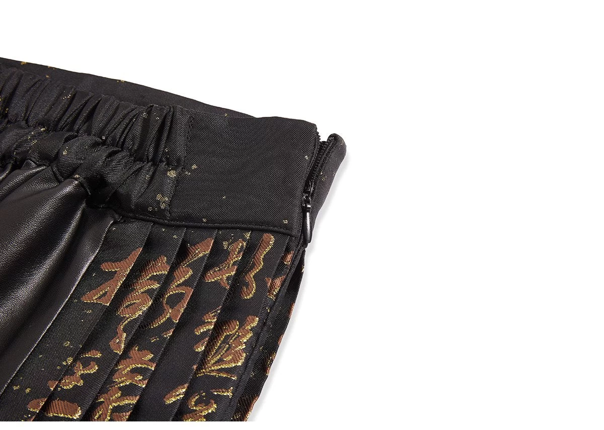 Women’s Modern 3-Piece Faux Leather Daily Hanfu Set Midnight Ink | HANFUBAO