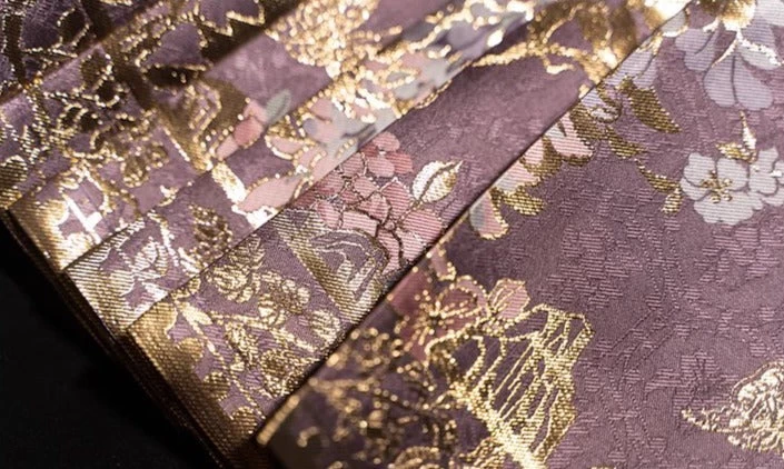 Women  Modern Daily Hanfu Set Purple Flower Embroidery | HANFUBAO