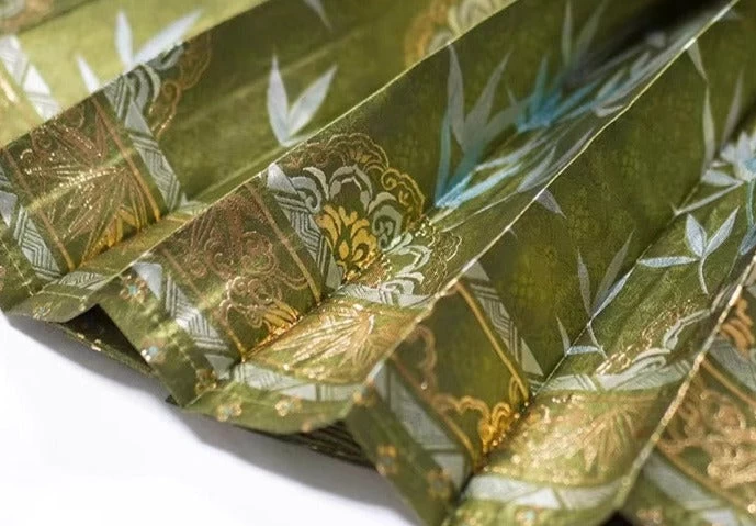 Women's Modern Custom Ma Mian Skirt Bamboo Embroidery Daily Hanfu| HANFUBAO