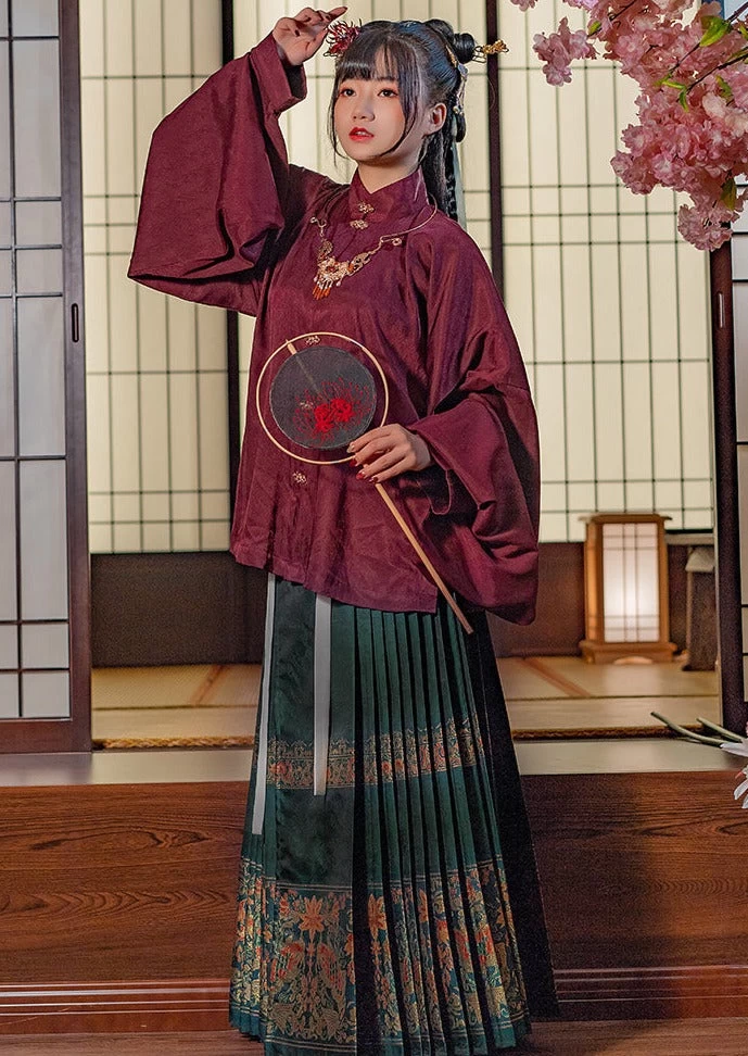 Women Modern Daily Hanfu Ming Blouse White | HANFUBAO Lab Silk Plus Size