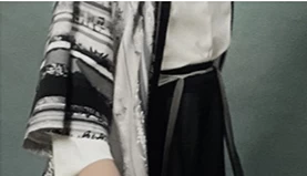 Unisex Modern Daily Hanfu Set, Orchid Print Polyester, Plus Size | HANFUBAO