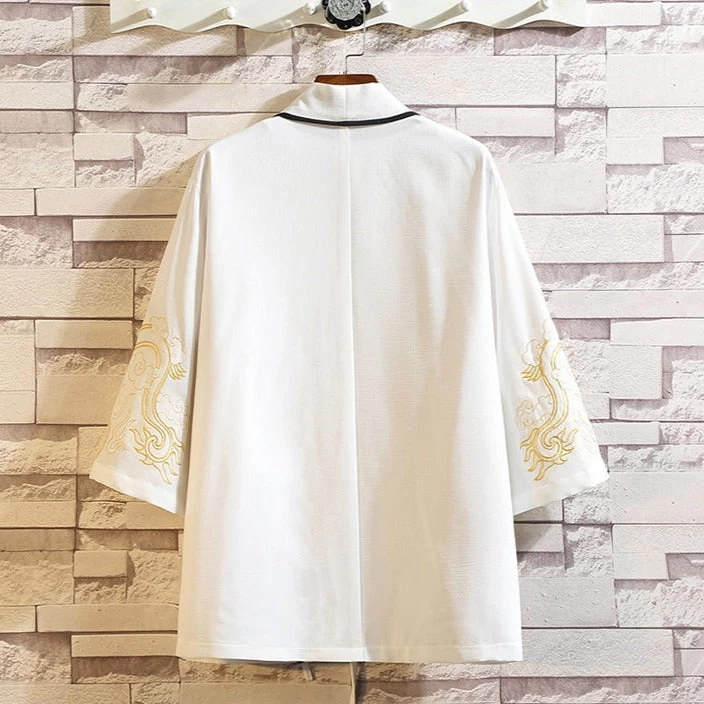 Unisex Modern Daily Hanfu Robe Dragon Print Plus Size | HANFUBAO