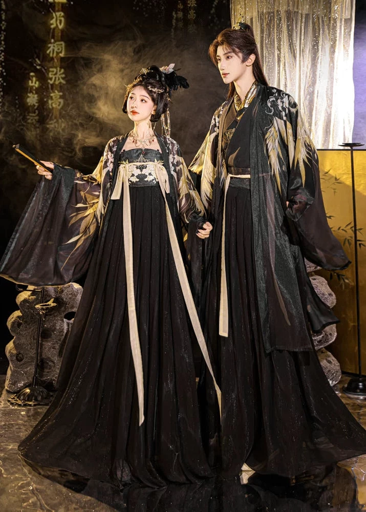 Women's Plus Size Couple Daily Hanfu 2-Piece Chiffon Set | HANFUBAO