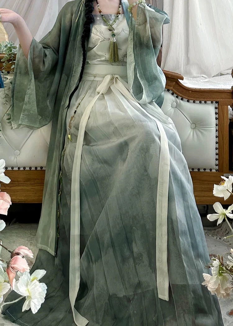 Women’s Plus Size Chiffon 3-Piece Modern Hanfu Set | HANFUBAO