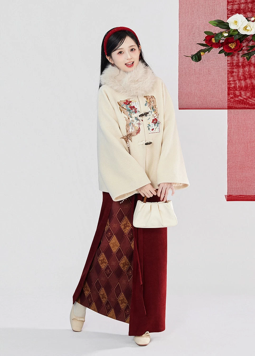 Women Modern Daily Hanfu 3-Piece Set Embroidered Plus Size| HANFUBAO