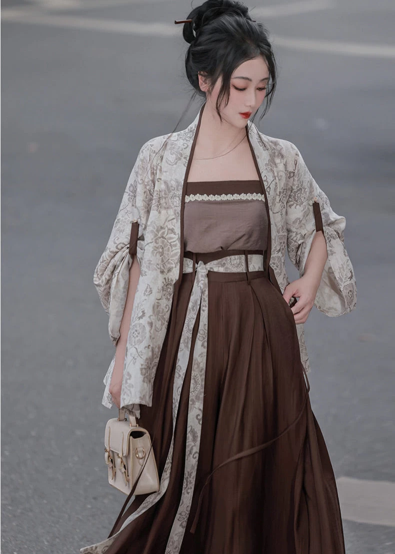 Women’s Daily Hanfu 4-Piece Pants Set Rayon-Linen Blend | HANFUBAO