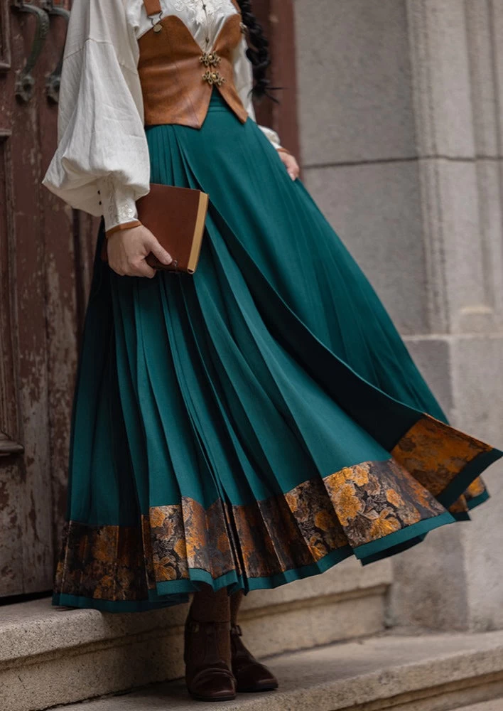 Women Modern 3-Piece Daily Hanfu Set Lyocell-Cotton, Skirt Pockets | HANFUBAO